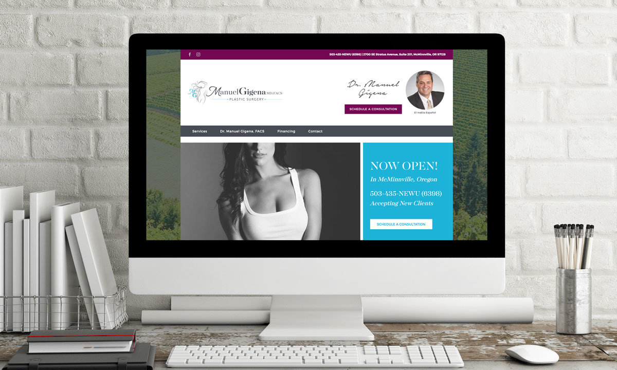 Manuel Gigena Plastic Surgery WordPress Website • 237 Marketing + Web