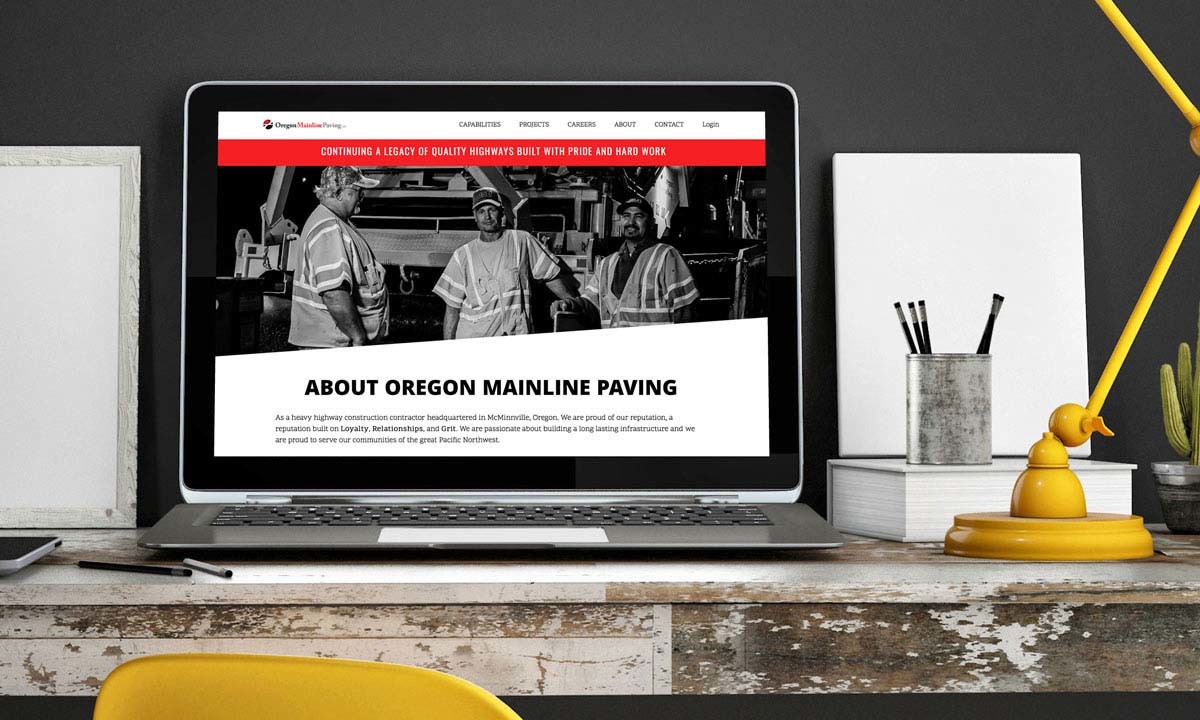Oregon Mainline Paving WordPress Website • 237 Marketing + Web
